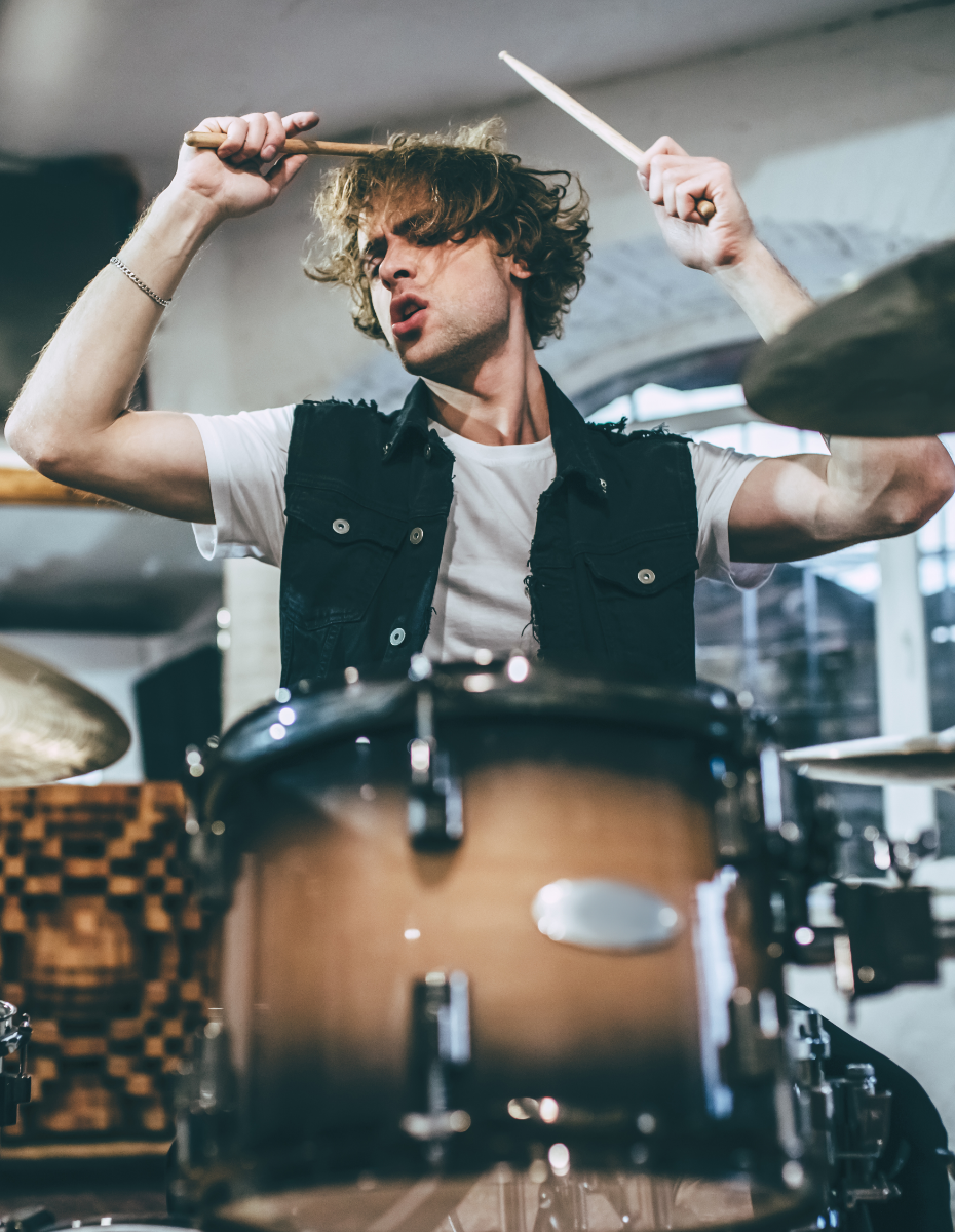 Schlagzeuger in einer Band